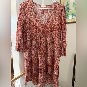 Jane and Delaney Long Sleeve Floral Print Dress. NWOT. Size Medium.